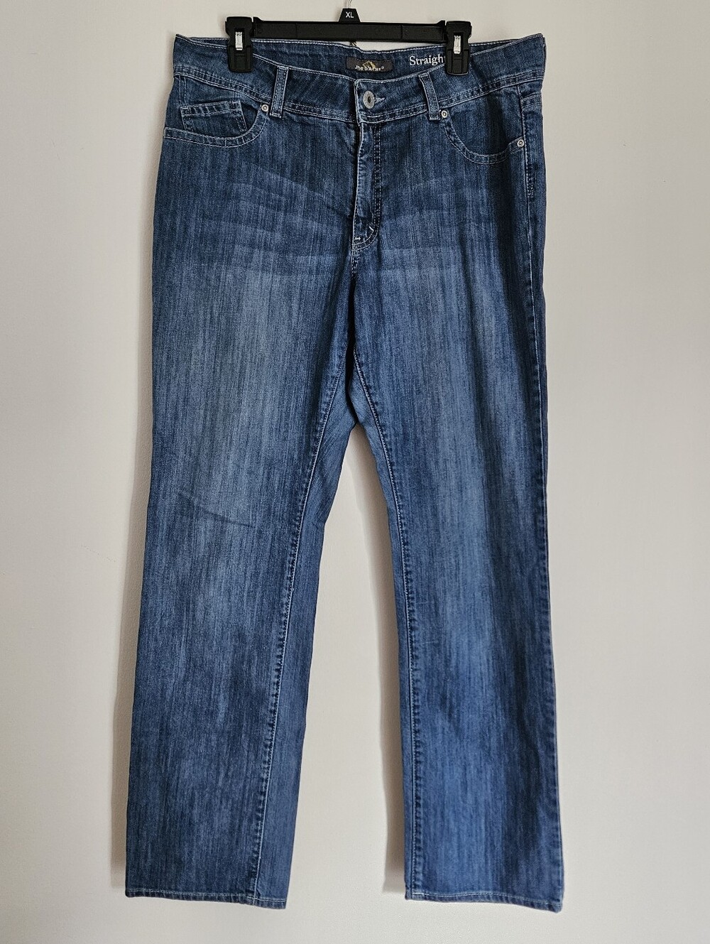 EUC Jordache Straight Leg/High Waist Denim Blue Jeans: Women's Plus Size 16